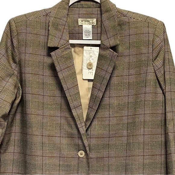 L*Space Nadia blazer Plaid About You NEW - Picture 3 of 10